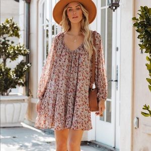 HALSEY FLORAL BABYDOLL DRESS
